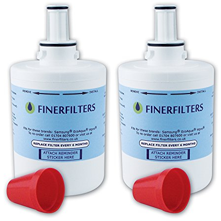 2 x Finerfilters Compatible Samsung Aqua Pure Plus Fridge Water Filter DA29-00003 Fits B F Or G Version