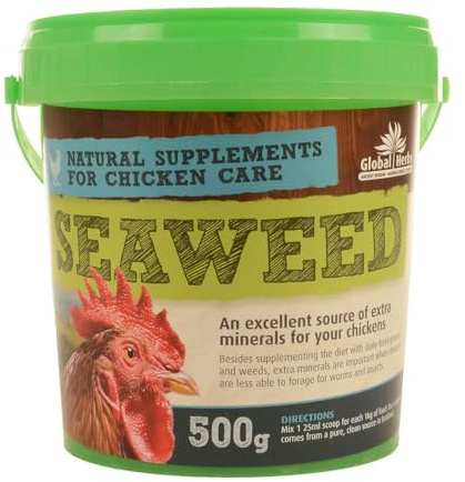Global Herbs Chicken Seaweed Granules for Poultry Mineral & Condition Support 500g