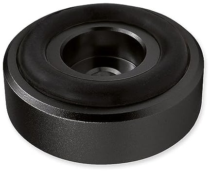 Dynavox piedini in alluminio midi, set di 4 unità, con ammortizzatori in gomma, max. 10 kg per piedino, ottimali per dispositivi HiFi e apparecchiature audio, anodizzato nero
