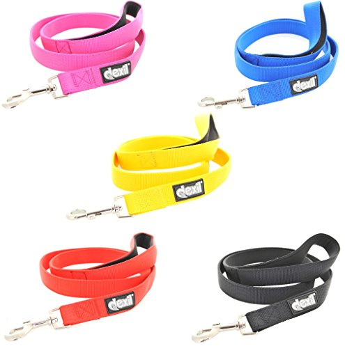 Dexil Elite Range Luxury Padded Handle Strong 1.8m 6ft Pet Dog Lead Leash (Sunburst Yellow, 180cm/6ft x 20mm)