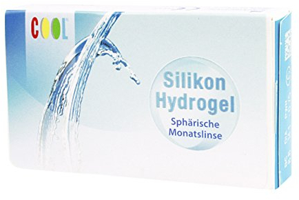 Cool Silikon Hydrogel Sphärische Monatslinse 3 Stück Stärke -3,25