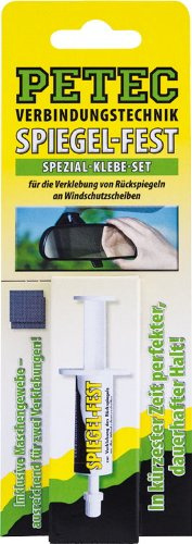 Spiegelfest mit Maschengewebe - Spezial Klebe Set für Rückspiegel - Spritze 1 G