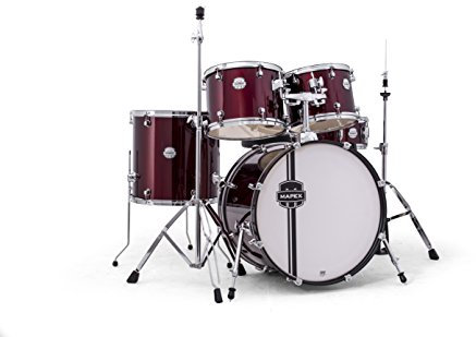 MAPEX vr5254tdrzz Voyager Standard Drum Set 5 teilig mit Becken, dunkelrot