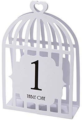 Club Green Tisch Zahlen 2,5–38,1 cm Laser Vogelkäfig, Weiß, 125 x 155 x 40 mm, 15 Stück