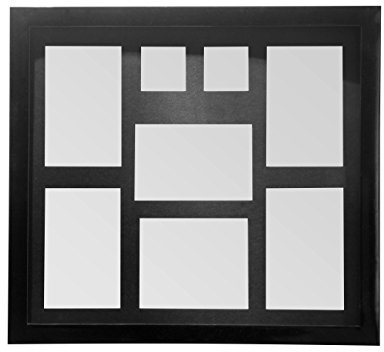 Premier Housewares Multi-Photo Frame for 8 Photos, Black