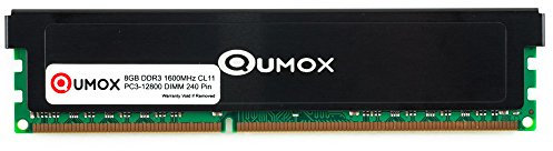 QUMOX 8GB DDR3 1600MHz PC3-12800 DDR3 1600 (240 Pin) DIMM Desktop Memoria para computadora Escritorio PC