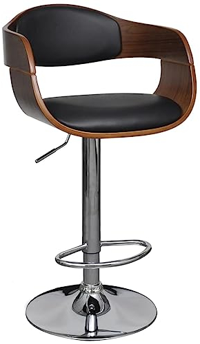 vidaXL Barhocker Kunstleder und Bugholz Höhenverstellbar Hocker Thekenhocker Barstuhl Tresenstuhl