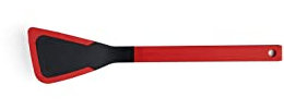 Woll Cook-It, Pfannenwender mit dünner flexibler Silikonlippe, 7 cm breit, 31,5 cm lang, Hitzebeständig bis 220°, Spülmaschinenfest
