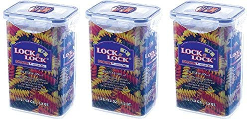 Set of 3 Lock & Lock HPL809 Food Container Rectangular 135X102X185 MM – 1300ml Food Storage Box Storage Box Storage Container Transparent