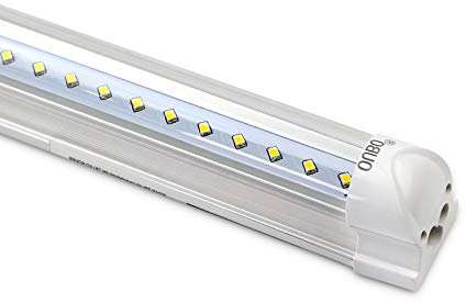 OUBO LED Leuchtstoffröhre mit Fassung komplett 60CM LED Tube T8 Röhre Leuchtstofflampe, 10 Watt 1350 Lumen, Naturweiss 4000K, Transparente Abdeckung