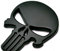 Adesivo per auto Marvell Skull Punisher metallo nero, teschio