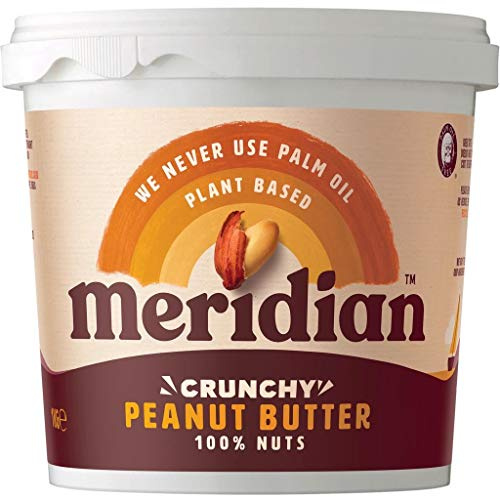 Meridian Natural Crunchy Peanut Butter with No Added Salt 1 Kg (Pack of 6)