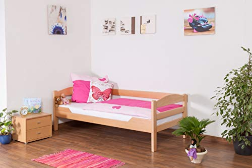 Steiner Shopping Jugendbett/Kinderbett Easy Premium Line K1/n/s, Buche Vollholz massiv Natur - Maße: 90 x 200 cm