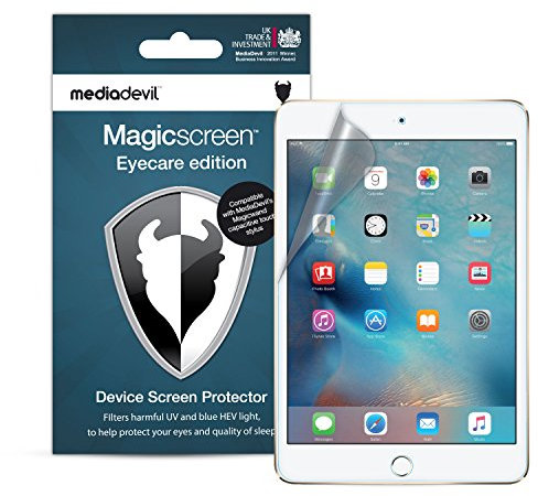 MediaDevil Screen Protector for iPad Mini 5 (2019) and iPad Mini 4 (2015) - Anti Blue, UV and HEV Light Filter (2-Pack)