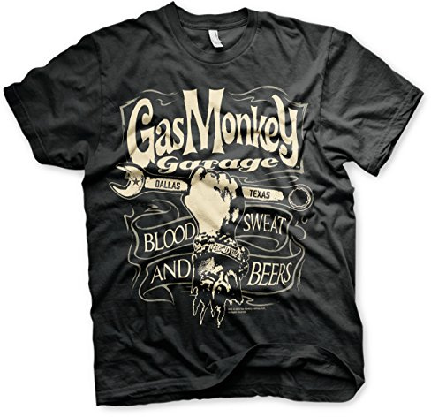 Gas Monkey Garage Garage Wrench Label Men T-Shirt Black, Regular