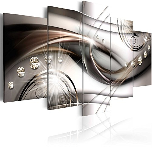 B&D XXL Acrylglasbild Abstrakt 200x100 cm 5 Teilig Wandbild auf Acryl Glasbilder Kunstdruck Moderne Acrylglas Platte Wanddekoration Geschenke Heimdekoration Glasbild Diamant Ornament a-A-0174-k-n