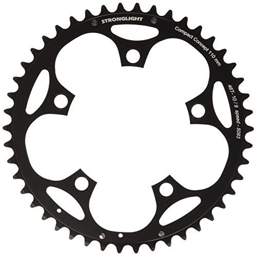 Stronglight Unisex – Erwachsene Kettenblatt-07327430 Kettenblatt, Schwarz, 46 zähne