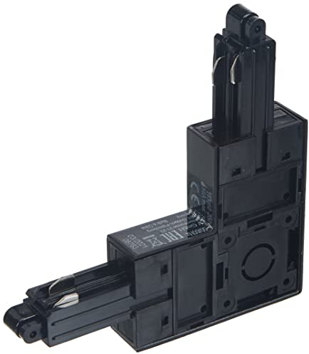 Eckverbinder fáå¼r 1-Phasen HV-Stromschiene, Aufbauversion, Erde innen, Schwarz