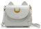 Oct17 Moon Luna Design Geldbörse Kitty Katze Schultertasche Designer Damen Handtasche Tragetasche PU Leder Sailer Style, Grau