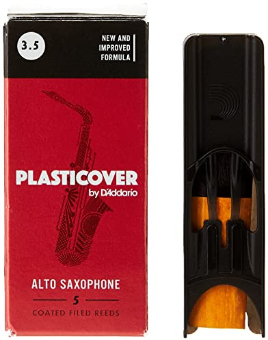 D'Addario Plasticover Alto Sax Reeds Strength 3.5, 5-Pack