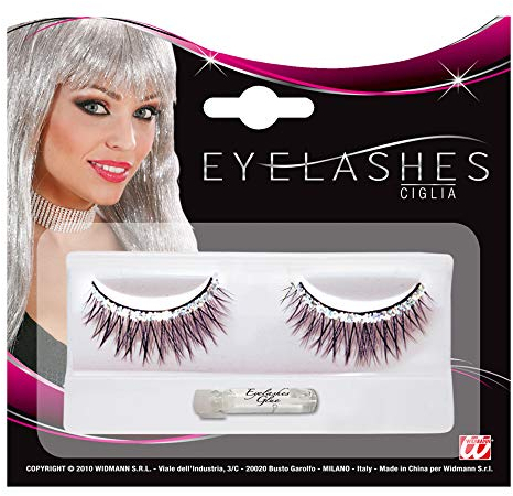 Künstliche Wimpern silber-schwarz