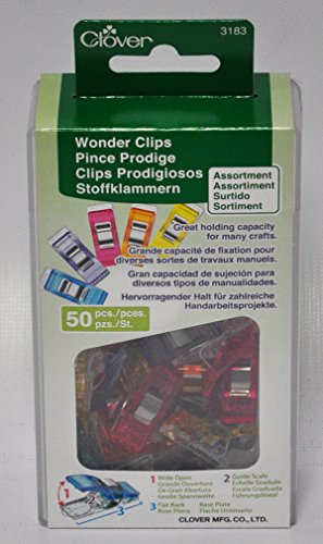 clover Assorted Color Wonder Clips 50 Pieces 3183