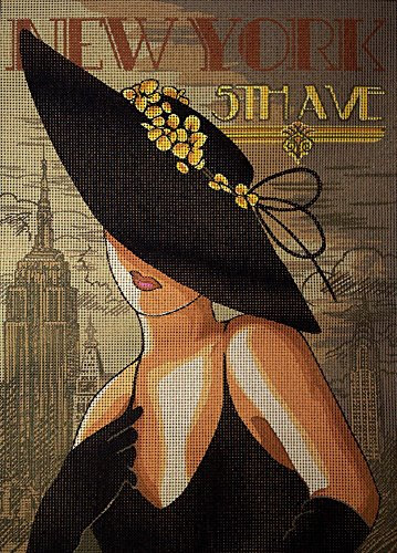 Hudemas Gobelin Stickbild Stickpackung New York halber Kreuzstich 25x35cm. inkl. Sticktwist cod.612