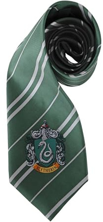 CINEREPLICAS - Harry Potter - Unisex Krawatte – Genaue Nachbildung- Offiziel lizensiert- Slytherin - Einheitsgröße – 100 % Mikrofaser – Grün und Grau