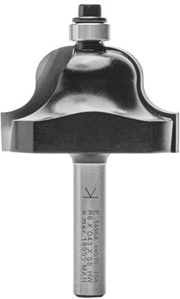 ENT 14964 Römischer Profilfräser HW, Schaft (S) 8 mm, Durchmesser (D) 43 mm, NL 25 mm, R 8 mm, SL 32 mm, mit Kugellager