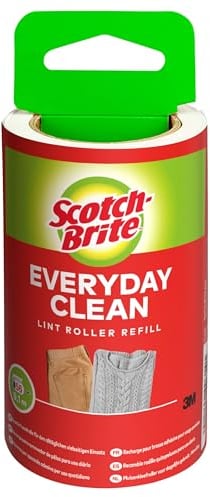 Scotch-Brite Recharge pour Rouleau Anti-Peluches, Brosse Adhésive - 56 Feuilles - Fonctionne Très Bien sur les Poils d'Animaux, les Vêtements, les Meubles et Plus Encore