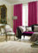 FAUX SILK EYELET Lined Curtains Contemporary Ring Top Curtain Cerise (bright hot pink fuchsia Curtain Pair 66x54