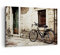 Bilder auf Leinwand 100x70cm Leinwandbild Straße Fahrrad Stadt Ruinen Groß Wanddeko Bild Schlafzimmer Küche Deko Wandbilder Dekoration Wohnzimmer Wall Decor Canvas Wand Kunstdruck Art AA100x70-2667