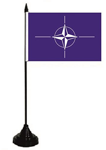U24 Tischflagge Nato Flagge Fahne Tischfahne 10 x 15 cm