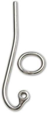 Yacht Steel Sliphaken mit Ring, Edelstahl A4 AISI316, 142mm, 6mm