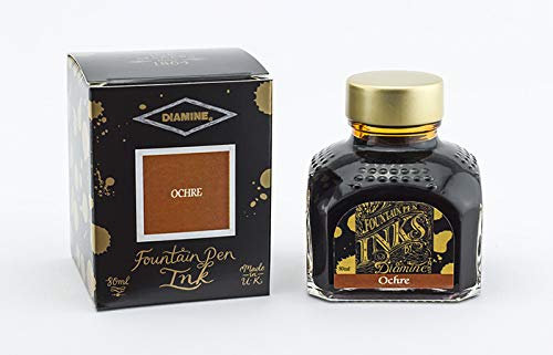 Diamine 80ml Ochre fountain pen ink bottle