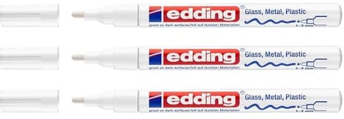 Pennarello lucido Edding 751, bianco, medio