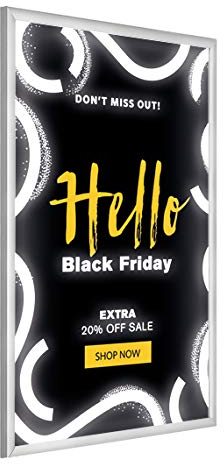 Edgelit Beleuchtete Klapprahmen -Extra dünne LED Retail Display einseitiger Poster (A0) - Edgelit Illuminated Snapframe -Extra thin LED Retail Display singlesided poster (A0)