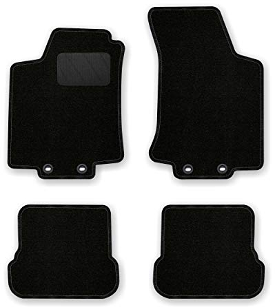 Bär-AfC Auto Fußmatten Classic passend für VW Golf 4 Cabrio 1998-2002, Autoteppiche Nadelvlies Schwarz, Rand Kettelung Schwarz, Textiler Trittschutz, Set 4-teilig, VW04142