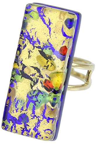 Glass Of Venice Bague Rectangulaire Reflets Vénitiens - Golden Meadow