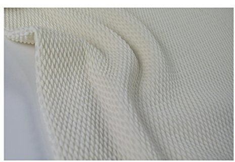 Fabrics-City WOLLWEIß BI-STRETCH WOLLE CLOQUE STOFF DOUBLEFACE CLOQUÉSTOFF STOFFE, 4180