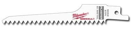Milwaukee 48005052 Reciprozaagblad - 125 x 6TPI - Gips (5st)