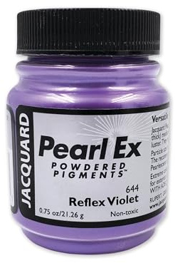 Jacquard Pearl Ex Pigment Powder 0.75 oz Reflex Violet - Loose Mica Powder for Epoxy Resin, Watercolors, Calligraphy Ink & Clay - Epoxy Pigment Powder - Epoxy Resin Color