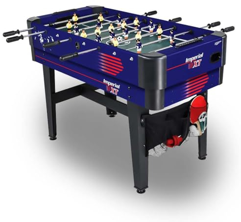 Carromco Unisex – Erwachsene Imperial-XT Tischspiele, Multifunktionstisch, Blau-Schwarz, 122 x 62 x 85 cm