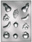 Silikomart | SF208 Stampo in Plastica per Cioccolatini BonBon Choco Fruit, Antiaderente, 11 Monoporzioni, Stampo Frutta e Verdura, Confezione da 1 Stampo per Dolci, 61 x 34 mm, h 15 mm, Made in Italy