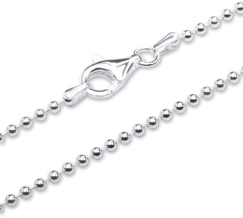 Unique Kugelkette 925 Silber 2,2mm Silberkette für Damen und Herren