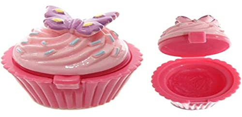 Puckator Fun Lip Gloss in Fairy Cake Holder in Display Box - Clear Lipgloss Makeup - Beauty Products Make Up - Long Lasting Lip Moisturiser Care - Lips Balm Balms Glosses Gloss Hloss -