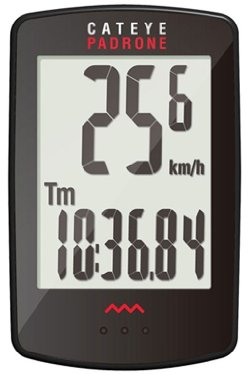 Cateye Unisex – Erwachsene Fahrradcomputer Padrone CC-PA100W, Schwarz, Einheitsgröße