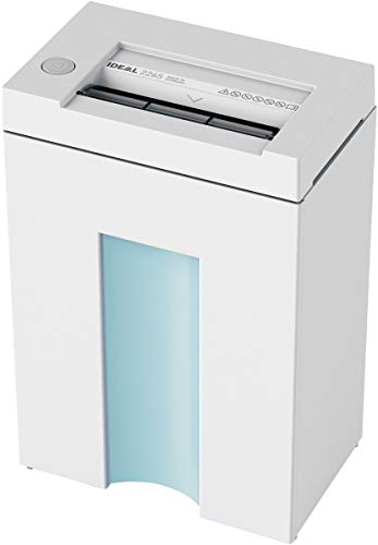 IDEAL 2265 Aktenvernichter, Sicherheitsstufe P-2, Streifenschnitt 4 mm, 11 Blatt Kapazität, 20 L Abfallbehälter, vernichtet auch Büro-/Heftklammern und Kreditkarten