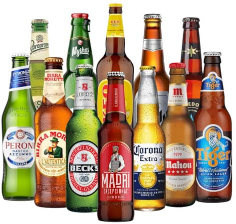 Round the World Lager Beer Gift Set (12 Pack) - Gifts For Him, For Her, Christmas, Birthday's, Father's Day, Mother's Day