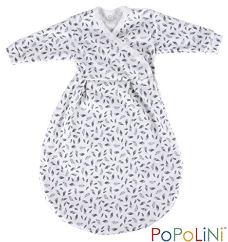 Popolini Felinchen Schlafsack Gr. 50/56 aus KBA-Baumwolle Dove Innenschlafsack für Winterschlafsäcke oder Leichter Sommerschlafsack